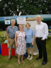 Our Toilet Twinning themed stand at the Biggin Hill Festival 6 July. Cllrs Julian Benington and Melanie Stevens, Rev Alison Newman and Jo Johnson MP